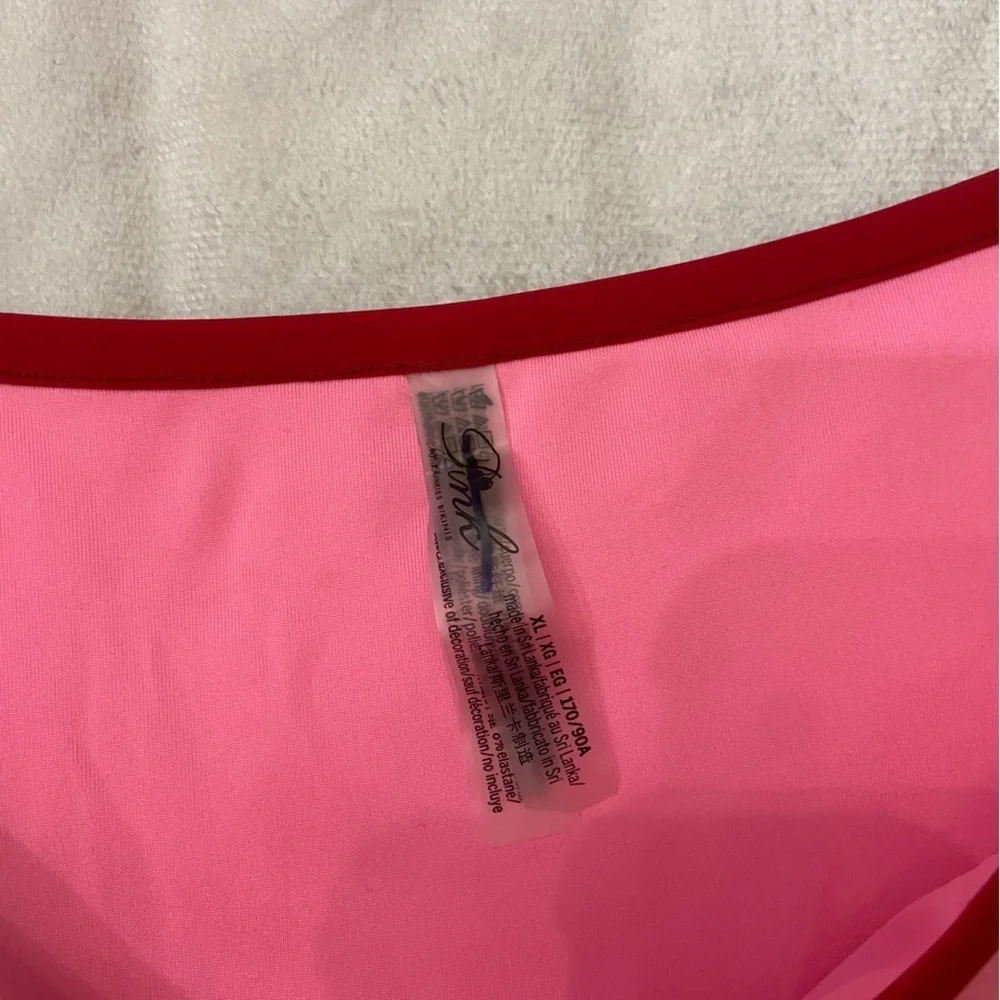 New! Frankie’s Bikinis x PINK Pink and Red halter Bikini 3989